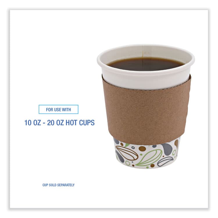 BOARDWALK Cup Sleeves, Fits 10 oz to 20 oz Hot Cups, Kraft, 1,200/Carton (BWK1020SLEEVE) thumbnail 4
