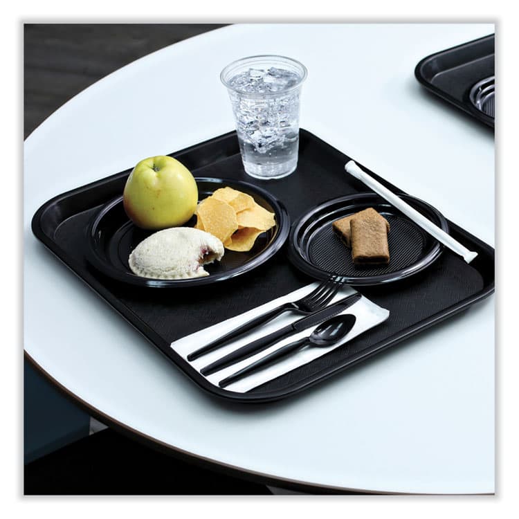 BOARDWALK Heavyweight Wrapped Polystyrene Cutlery, Spoon, Plastic, Black, 1,000/Carton (BWKTSHWPSBIW) thumbnail 4