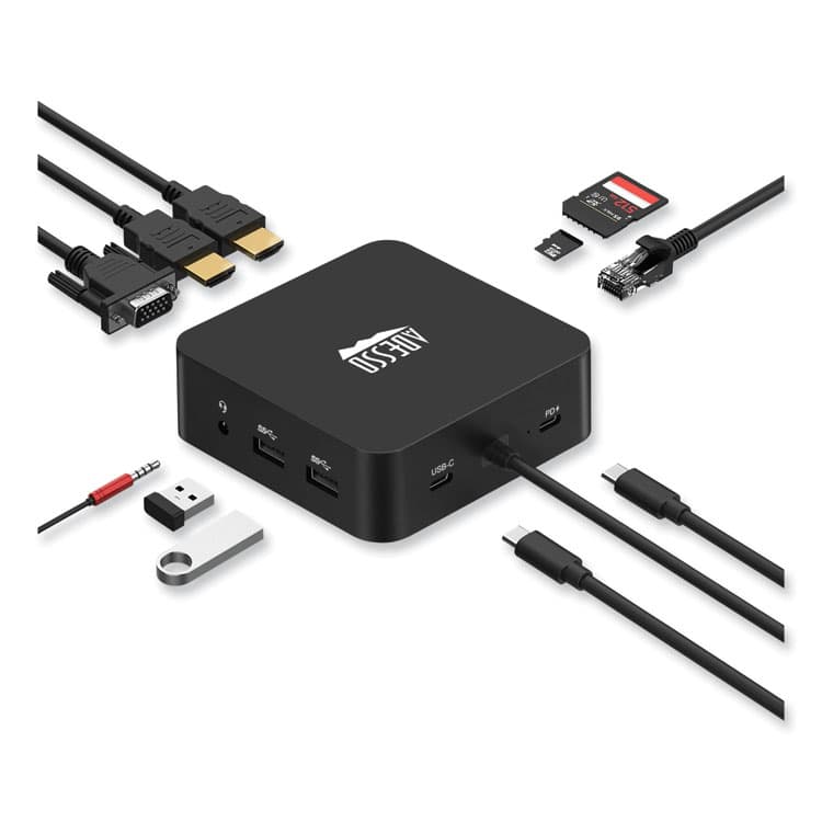 ADESSO 11-in-1 USB-C Multi-Port TAA Compliant Docking Station, Black (ADEAUH4050) thumbnail 3