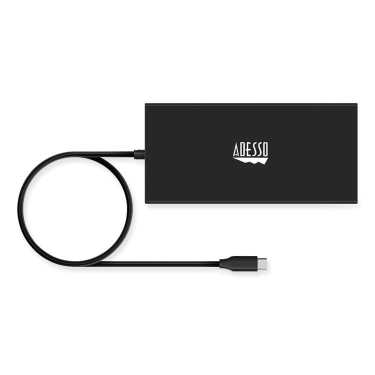 ADESSO 12-in-1 USB-C Multi-Port TAA Compliant Docking Station, Black (ADEAUH4060)