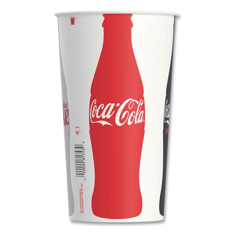 DART Double Sided Poly (DSP) Paper Cold Cups, 44 oz, Coca-Cola Design, 500/Carton (SCCTPH445105820)