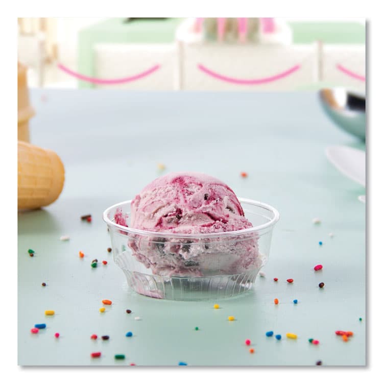 DART Sundae Cups, 3.5 oz, Plastic, Clear, 50/Bag, 20 Bags/Carton (SCCSD35) thumbnail 2