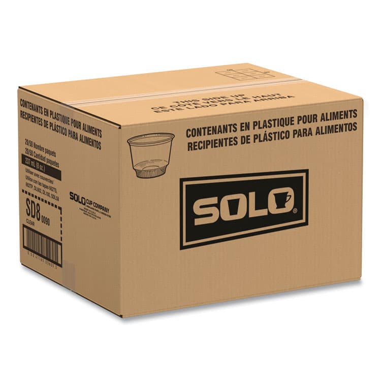 DART Sundae Cups, 8 oz, Plastic, Clear, 50/Bag, 20 Bags/Carton (SCCSD8) thumbnail 2