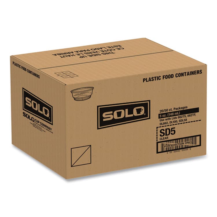 DART Sundae Cups, 5 oz, Plastic, Clear, 50/Bag, 20 Bags/Carton (SCCSD5) thumbnail 2