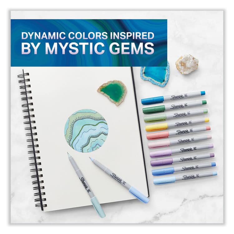 SANFORD Mystic Gems Markers, Ultra-Fine Needle Tip, Assorted, 24/Pack (SAN2136772) thumbnail 2