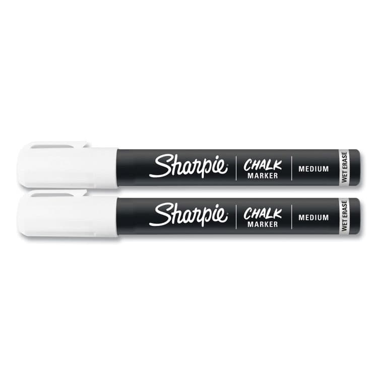 SANFORD Wet-Erase Chalk Marker, Medium Bullet Tip, White, 2/Pack (SAN2103010) thumbnail 3