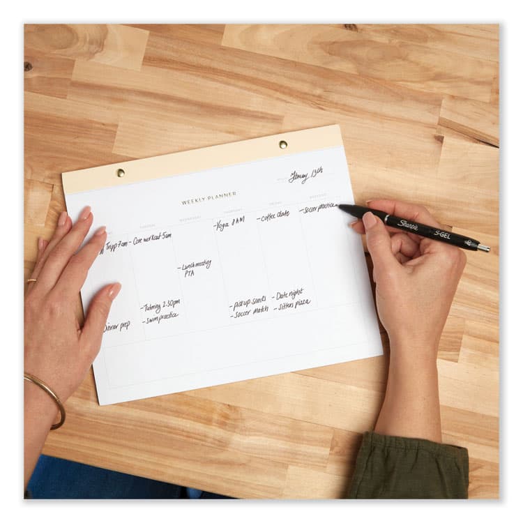 SANFORD S-Gel High-Performance Gel Pen, Retractable, Medium 0.7 mm, Assorted Ink Colors, Black Barrel, 4/Pack (SAN2096174) thumbnail 3