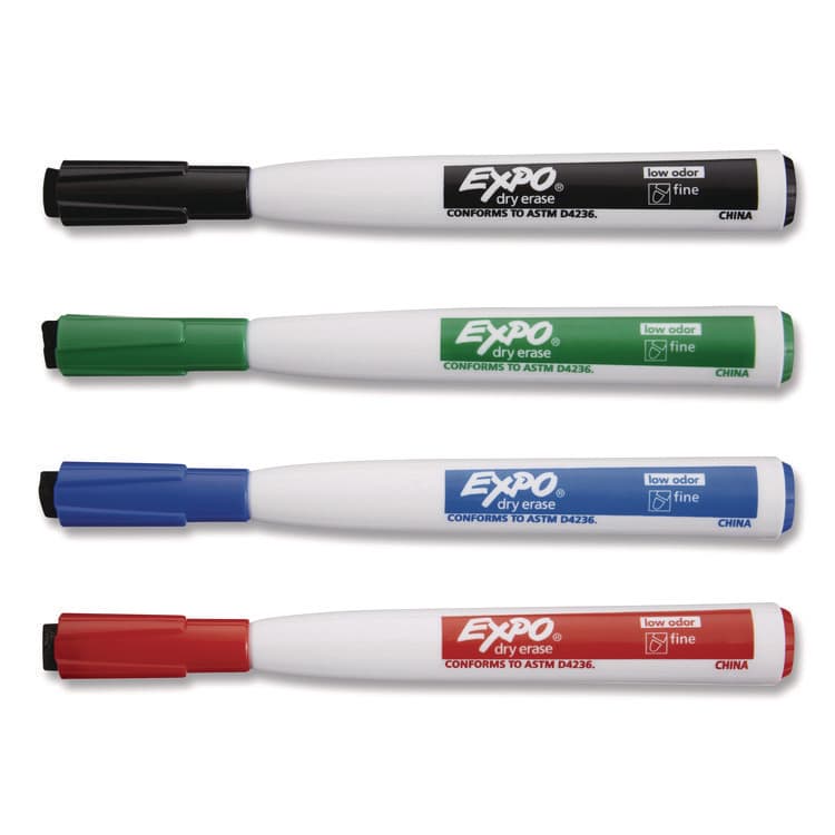 SANFORD Magnetic Dry Erase Marker, Fine Bullet Tip, Assorted Colors, 4/Pack (SAN1944746) thumbnail 2