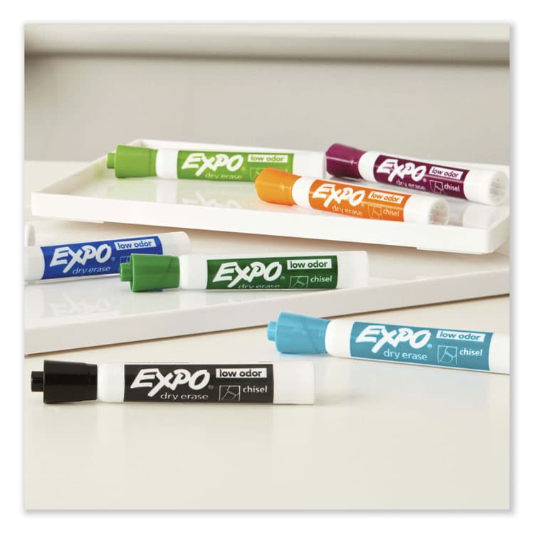 SANFORD Low Odor Dry Erase Vibrant Color Markers, Broad Chisel Tip, Assorted Colors, 12/Set (SAN1927525A) thumbnail 4