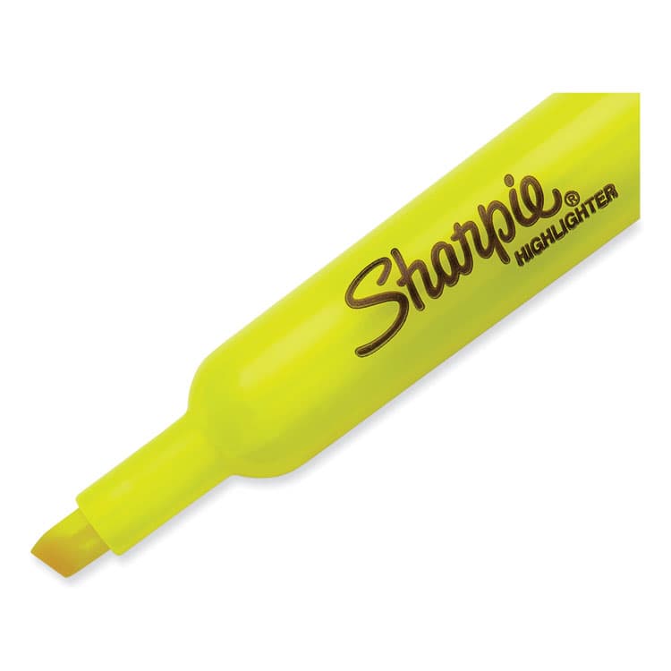 SANFORD Tank Style Highlighter Value Pack, Fluorescent Yellow Ink, Chisel Tip, Yellow Barrel, 36/Box (SAN1920938) thumbnail 3
