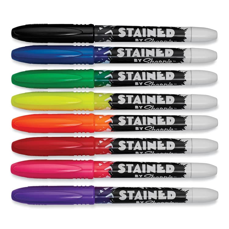 SANFORD Stained Fabric Markers, Medium Brush Tip, Assorted Colors, 8/Pack (SAN1779005) thumbnail 2