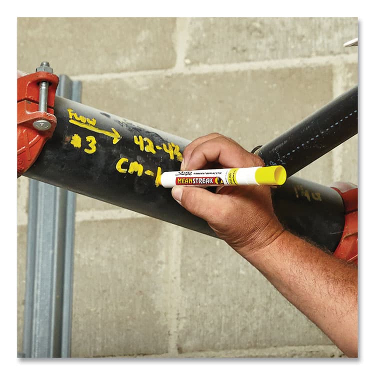 SANFORD Mean Streak Marking Stick, Broad Bullet Tip, Yellow (SAN85005) thumbnail 3