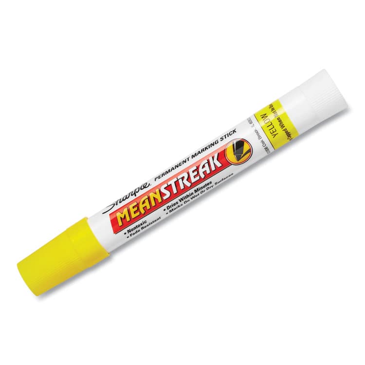 SANFORD Mean Streak Marking Stick, Broad Bullet Tip, Yellow (SAN85005)
