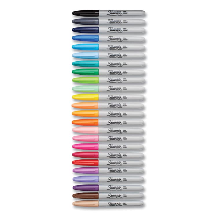 SANFORD Fine Tip Permanent Marker, Fine Bullet Tip, Assorted Colors, 24/Set (SAN75846) thumbnail 2