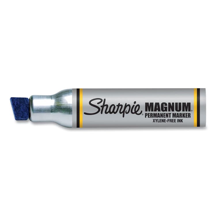 SANFORD Magnum Permanent Marker, Broad Chisel Tip, Blue (SAN44003) thumbnail 2