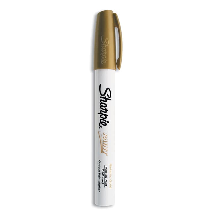 SANFORD Permanent Paint Marker, Medium Bullet Tip, Gold (SAN35559)