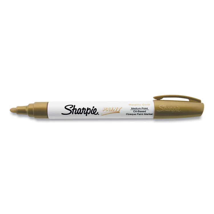 SANFORD Permanent Paint Marker, Medium Bullet Tip, Gold (SAN35559) thumbnail 2