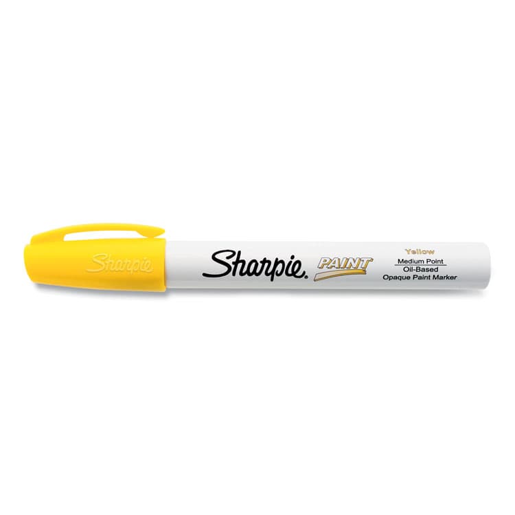 SANFORD Permanent Paint Marker, Medium Bullet Tip, Yellow (SAN35554) thumbnail 4