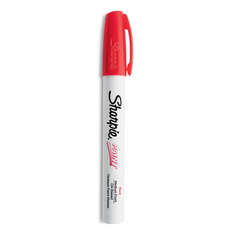 SANFORD Permanent Paint Marker, Medium Bullet Tip, Red (SAN35550)
