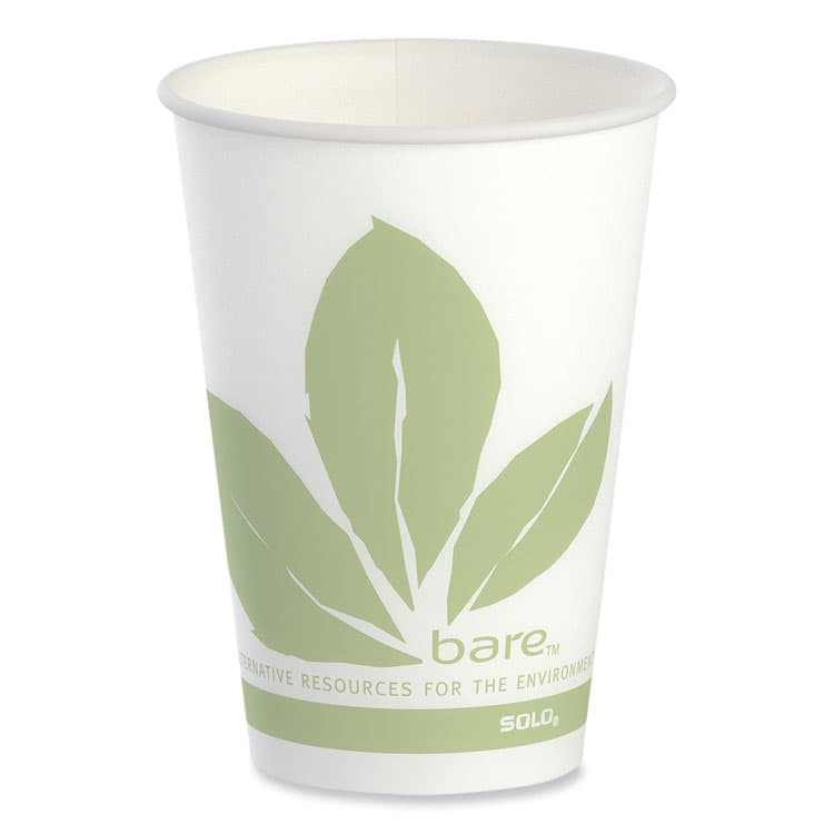 DART Bare Eco-Forward Paper Cold Cups, ProPlanet Seal, 7 oz, Green/White, 100/Sleeve, 20 Sleeves/Carton (SCCR7BBBB)