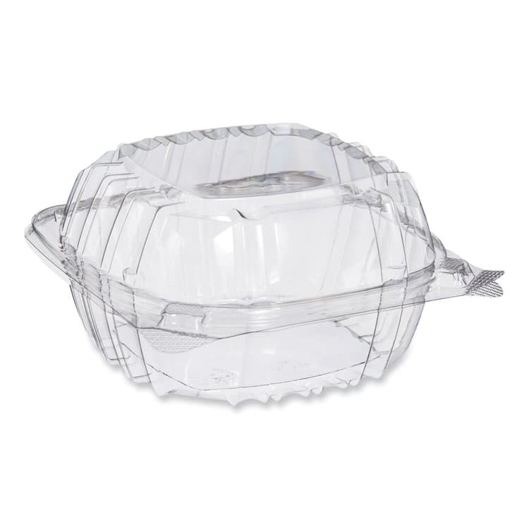 DART ClearSeal Hinged-Lid Plastic Containers, 5.86 x 3.11, Clear, Plastic, 500/Carton (DCCPET57PST1)
