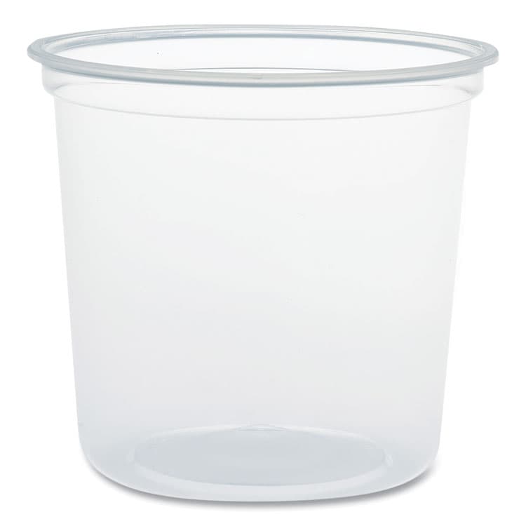 DART Microgourmet Plastic Deli Container, 24 oz, 4.7" Diameter x 4.18" h, Translucent, 500/Carton (DCCMN240100)