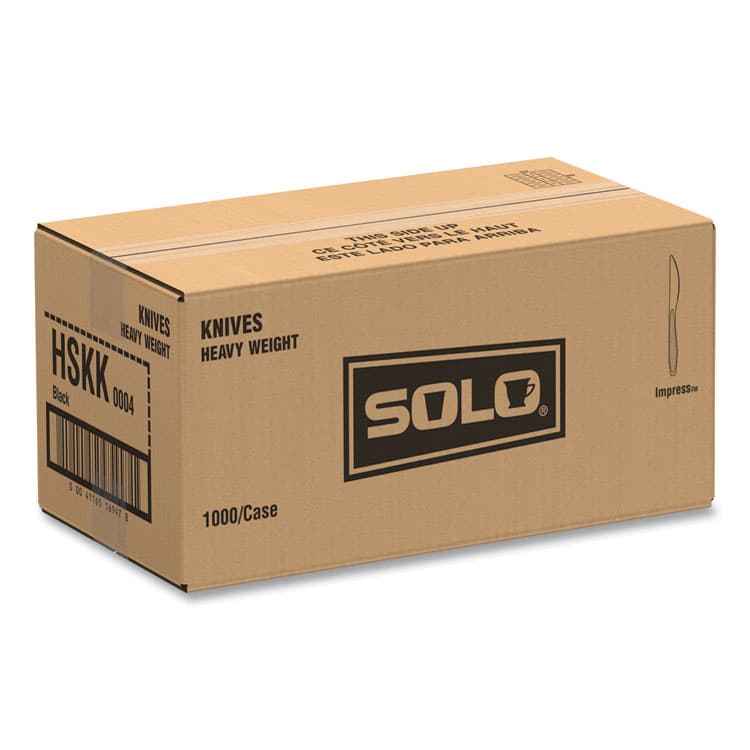 DART Impress Heavyweight Full-Length Polystyrene Cutlery, Knife, Plastic, Black, 1,000/Carton (SCCHSKK) thumbnail 2