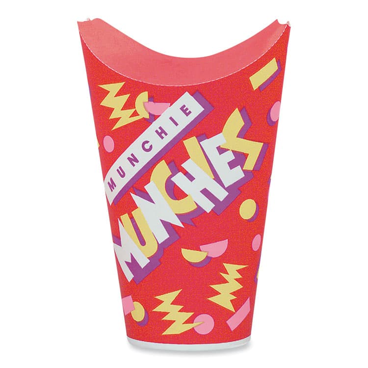 DART Grease-Resistant Paper Munchie Cup Containers, ProPlanet Seal, 4.5 oz, 2.5" Diameter x 6.9" h, Munchies Design, 1,000/Carton (SCCGF45)