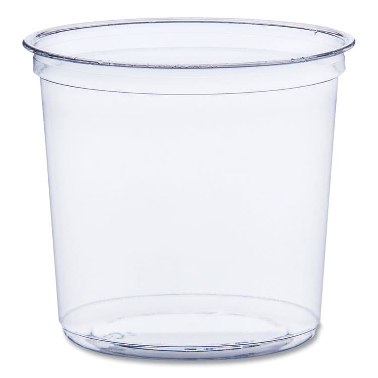 DART Bare Eco-Forward RPET Deli Containers, ProPlanet Seal, 24 oz, 4.61" Diameter x 4.25" h, Clear, Plastic, 500/Carton (SCCDM24R)