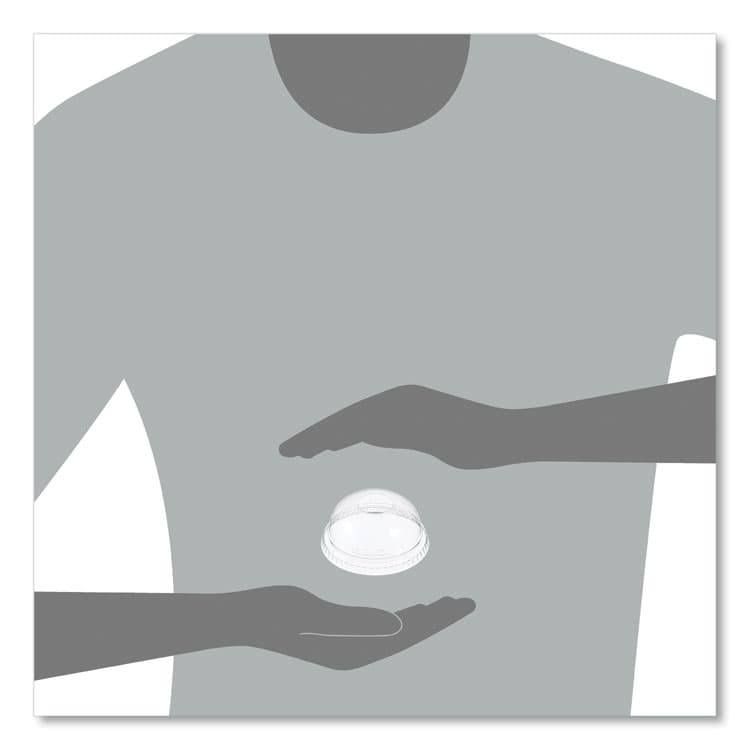 DART Plastic Dome Lid, Fits 7 oz Cold Cups, Clear, 2,500/Carton (SCCDLR685) thumbnail 4