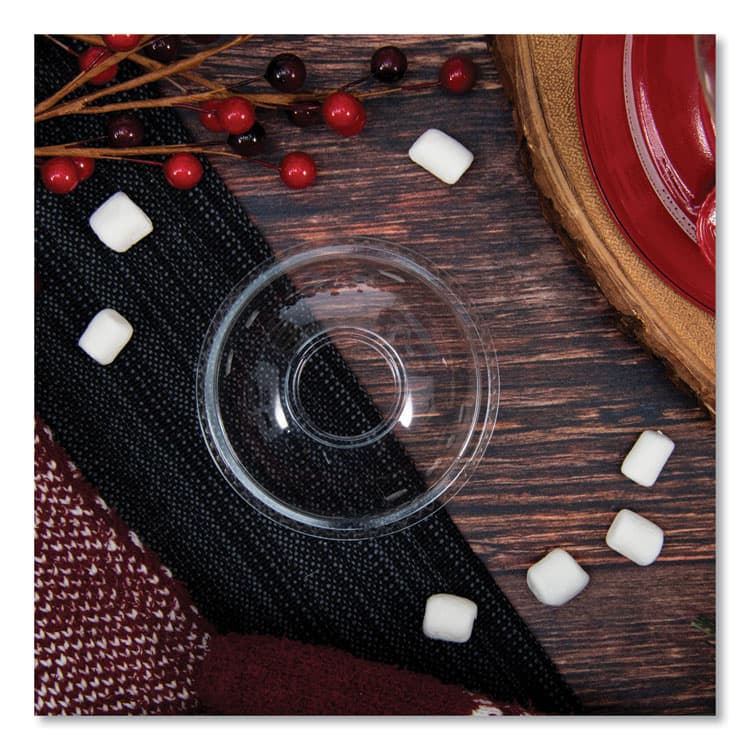 DART Plastic Dome Lid, Fits 7 oz Cold Cups, Clear, 2,500/Carton (SCCDLR685) thumbnail 2