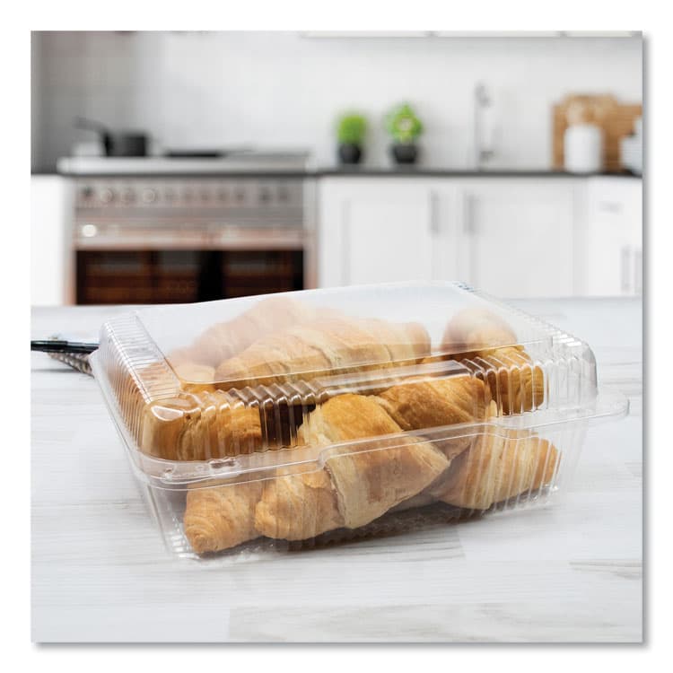 DART StayLock Clear Hinged Lid Containers, 10.5 x 8.6 x 3.8, Plastic, 200/Carton (DCCC80UT1) thumbnail 4