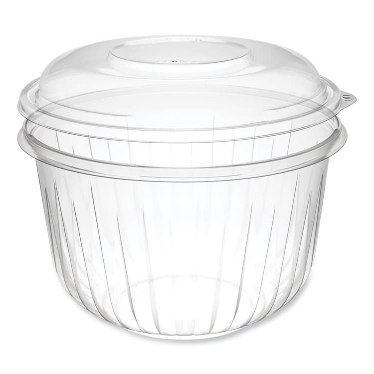DART PresentaBowls Bowl/Lid Combo-Paks, 64 oz, Clear, Plastic, 126/Carton (DCCC64BCD)
