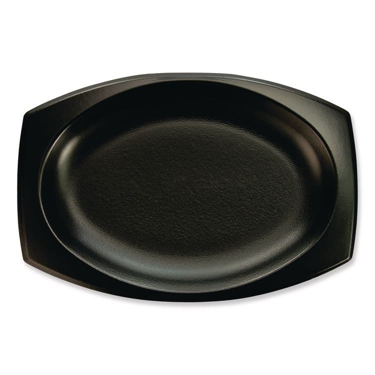 DART Quiet Classic Laminated Foam Dinnerware, Platter, 6.7 x 9.8, Black, 500/Carton (DCC9PRBQR)