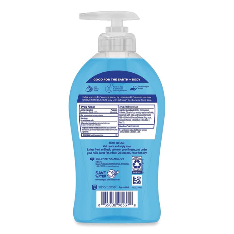 COLGATE PALMOLIVE, IPD. Antibacterial Hand Soap, Cool Splash Scent, 11.25 oz (CPC98537EA) thumbnail 3