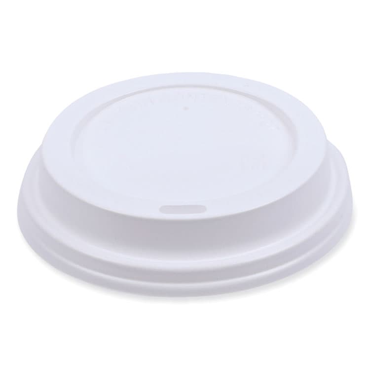 BOARDWALK Deerfield Hot Cup Lids, Fits 10 oz to 20 oz Boardwalk Deerfield Hot Cups, Plastic, White, 50/Pack, 20 Packs/Carton (BWKDEERHLIDW) thumbnail 2
