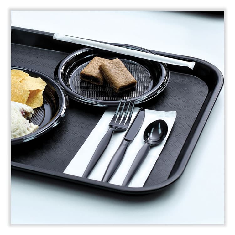 BOARDWALK Heavyweight Wrapped Polystyrene Cutlery, Knife, Plastic, Black, 1,000/Carton (BWKKNIHWPSBIW) thumbnail 4