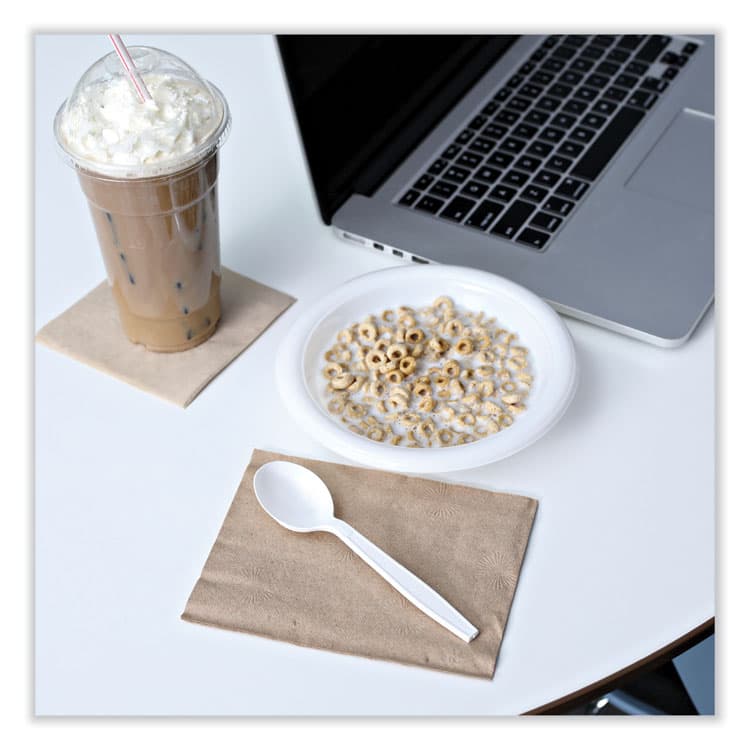 BOARDWALK Heavyweight Polystyrene Cutlery, Soup Spoon, Plastic, White, 1,000/Carton (BWKSOUPHWPSWH) thumbnail 4