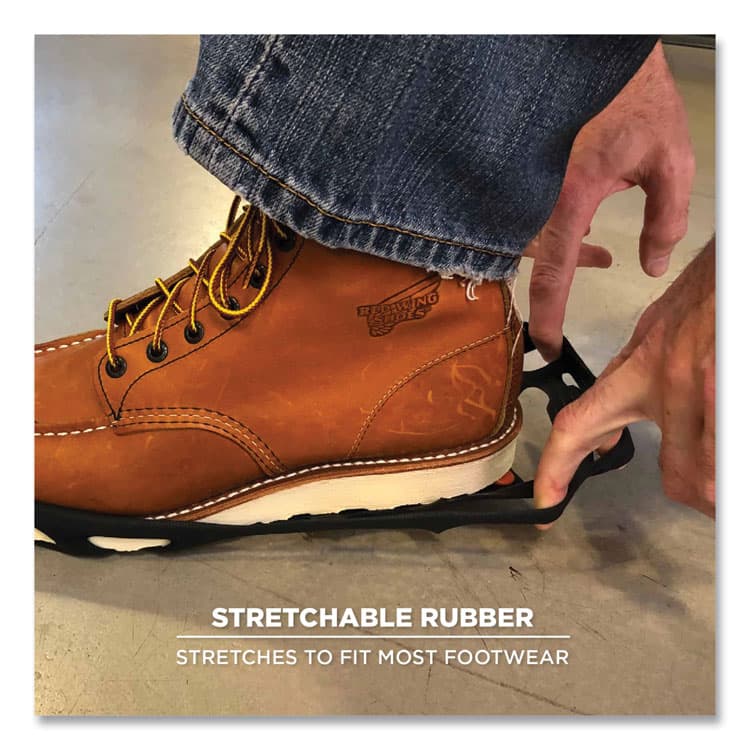 ERGODYNE CORPORATION Trex 6304 One-Piece Step-In Full Coverage Ice Cleats, Small, Black, Pair (EGO16782) thumbnail 3