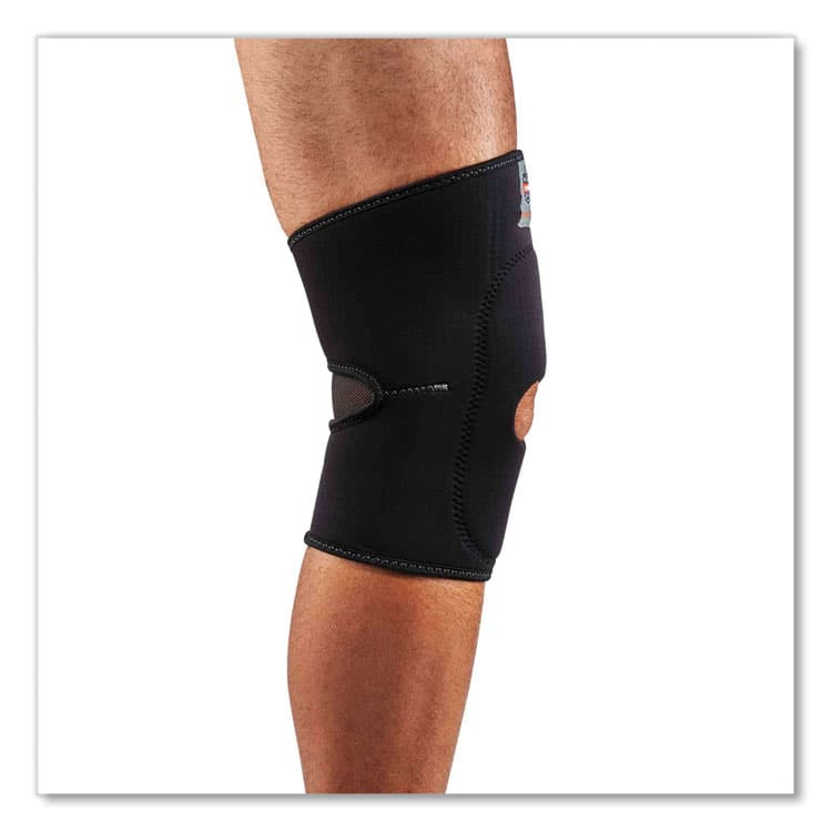 ERGODYNE CORPORATION ProFlex 615 Open Patella Anterior Pad Knee Sleeve, Small, Black (EGO16532) thumbnail 2