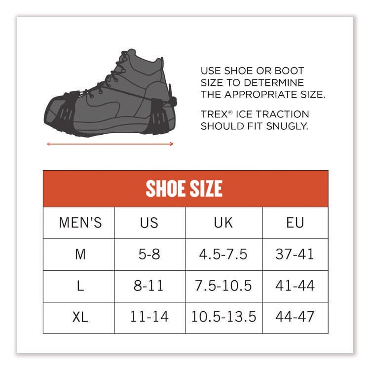 ERGODYNE CORPORATION Trex 6325 Spikeless Traction Devices, X-Large, Black, Pair (EGO16925) thumbnail 3