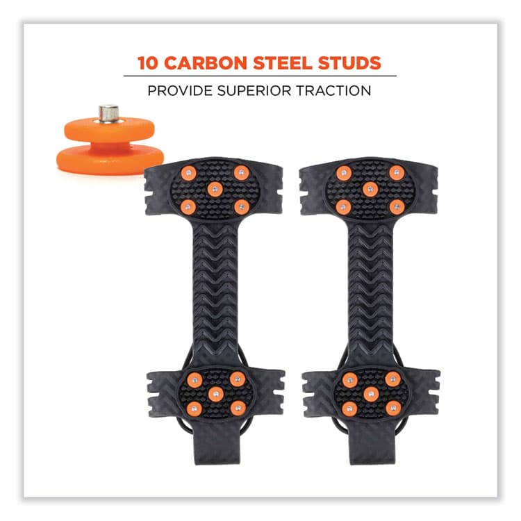 ERGODYNE CORPORATION Trex 6310 Adjustable Slip-On Ice Cleats, Medium, Black, Pair (EGO16773) thumbnail 4