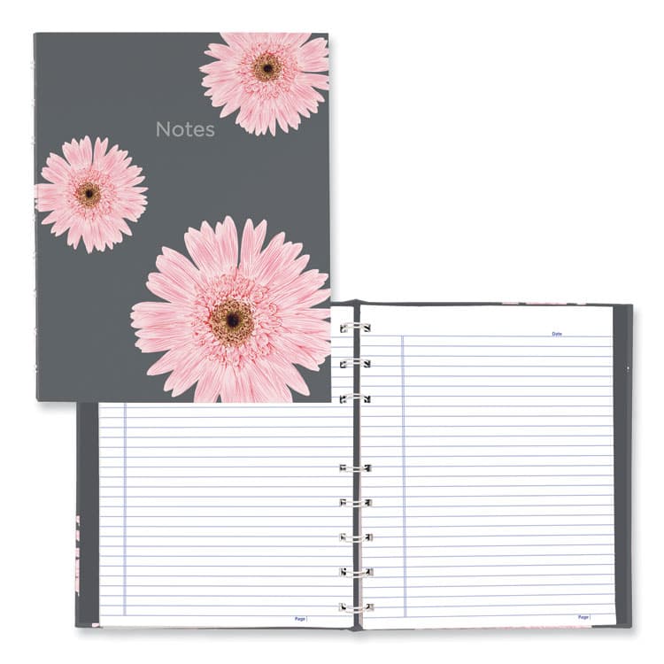 REDIFORM OFFICE PRODUCTS NotePro Notebook, 1-Subject, Medium/College Rule, Pink/Gray Cover, (75) 9.25 x 7.25 Sheets (REDA601601)