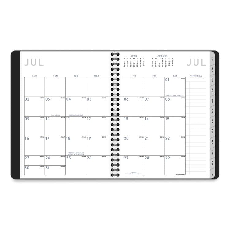 AT-A-GLANCE Contempo Lite Academic Year Weekly/Monthly Planner, 8.75 x 7.87, Black Cover, 12-Month (July to June): 2025 to 2026 (AAG7058XL05) thumbnail 2