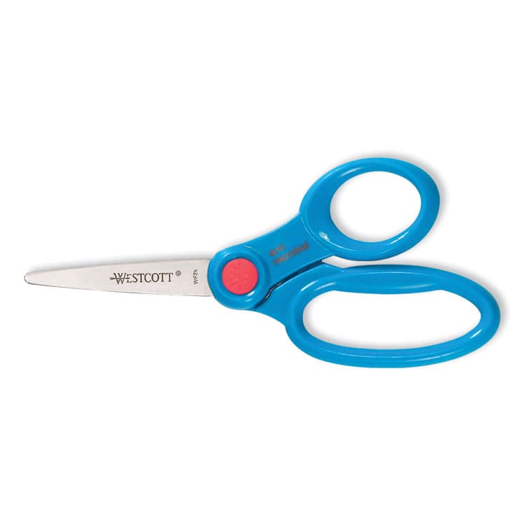 ACME UNITED CORPORATION Kids' Scissors with Antimicrobial Protection, Pointed Tip, 5" Long, 2" Cut Length, Randomly Assorted Handle Color (ACM14607)