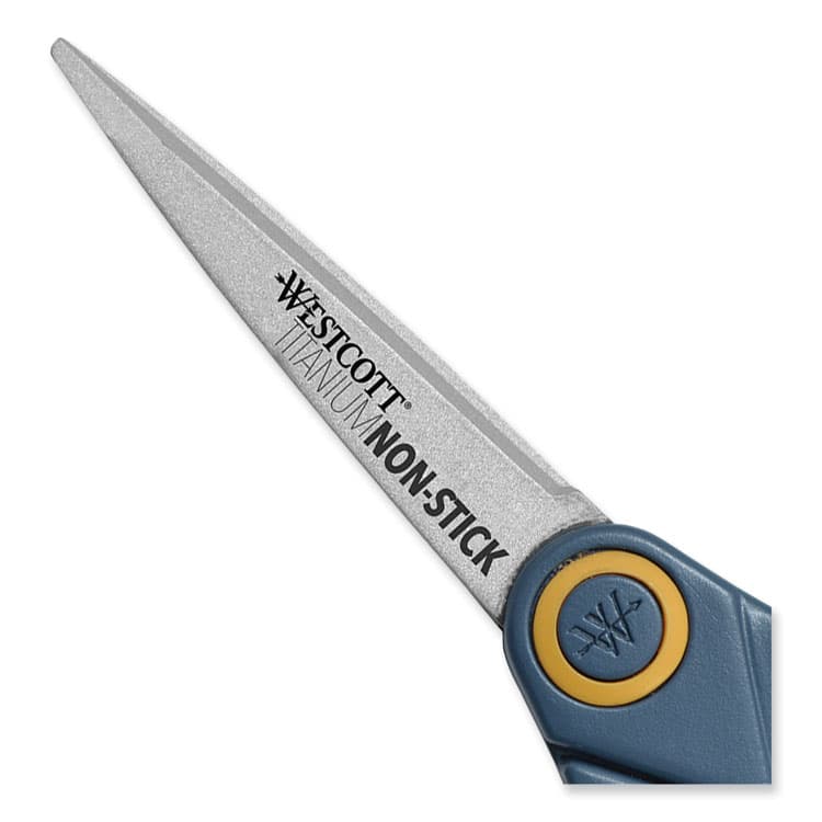 ACME UNITED CORPORATION Non-Stick Titanium Bonded Scissors, 5" Long, Straight Gray/Orange Handle (WTC14881) thumbnail 4