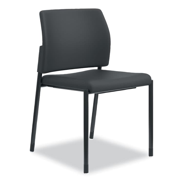 HON COMPANY Accommodate Series Guest Chair, Fabric Upholstery, 23.5" x 22.25" x 31.5", Black Seat/Back, Textured Black Base, 2/Carton (HONSGS6NBCU10CK)