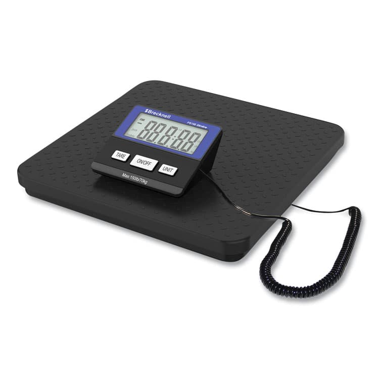 SALTER BRECKNELL PS150 Slimline Portable Bench Scale, 150 lbs/70 kg Capacity, 11.8 x 11.8 x 1.34 Platform, Black (SBWPS150SL)