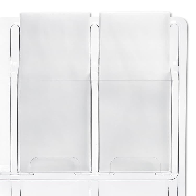 SAFCO PRODUCTS Reveal Clear Literature Displays, 24 Compartments, 30w x 2d x 41h, Clear (SAF5601CL) thumbnail 2