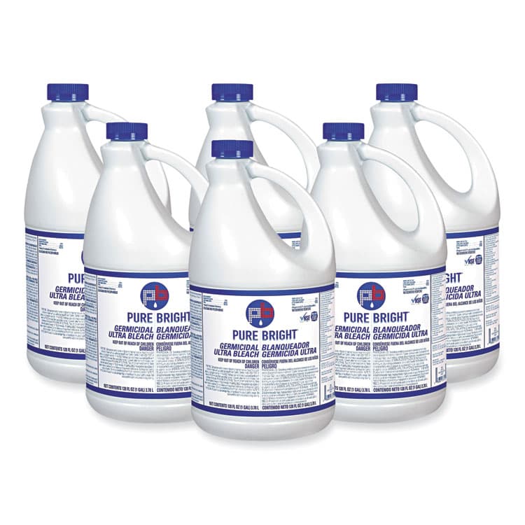 KIK INTERNATIONAL Liquid Germicidal Bleach, 1 gal Bottle, 6/Carton (KIKBLEACH6)